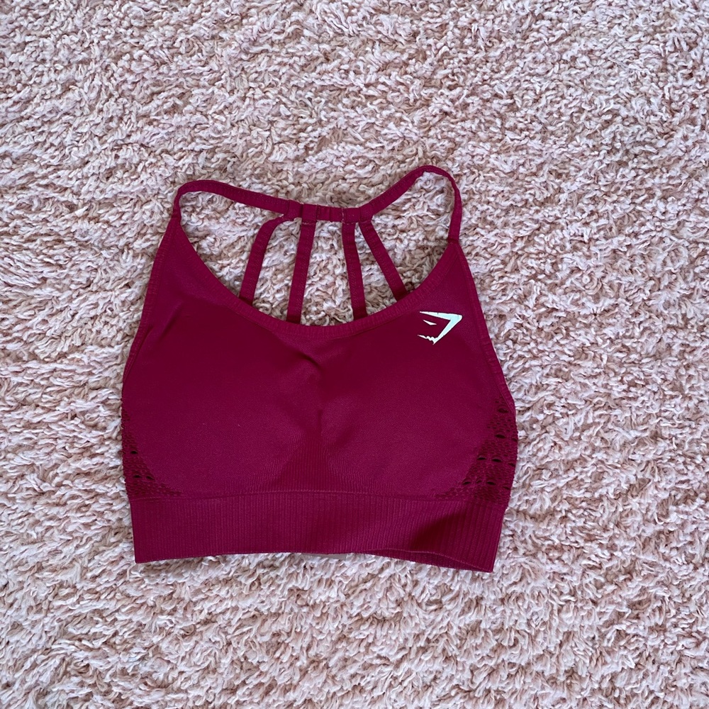 Gymshark SET! Bra and Leggings Maroon color